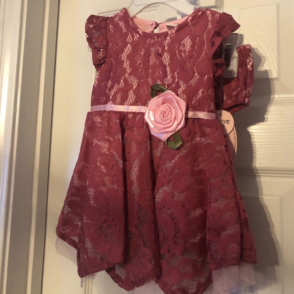 NWT Little Lass Baby 2-piece set